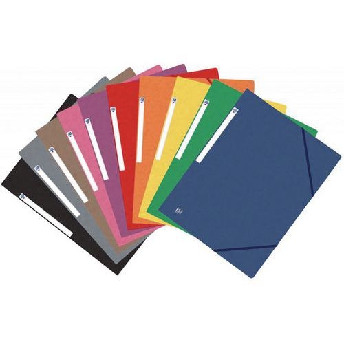 OXFORD Chemise 3 Rabats Top File + A4 avec Elastique Couverture Carte Coloris Assortis - Image principale