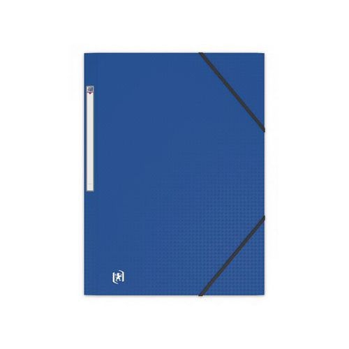 Chemise 3 Rabats Memphis A4 avec Elastique Couverture Polypro Bleu - Image principale