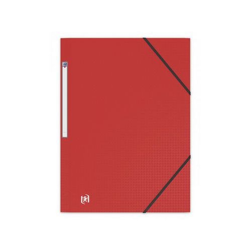 OXFORD Chemise 3 Rabats Memphis A4 avec Elastique Couverture Polypro Rouge - Image principale