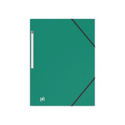 OXFORD Chemise 3 Rabats Memphis A4 avec Elastique Couverture Polypro Vert - Image principale