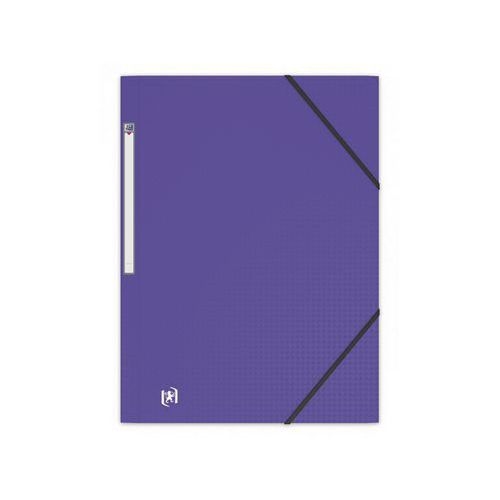 OXFORD Chemise 3 Rabats Memphis A4 avec Elastique Couverture Polypro Violet - Image principale