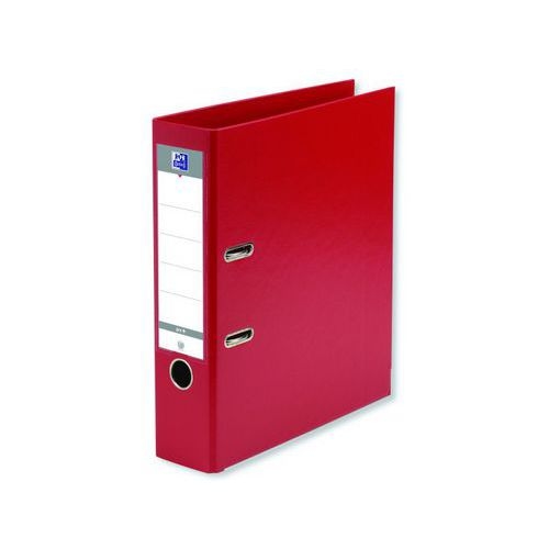 OXFORD Classeur à Levier Smart Pro+ A4XL Dos 80mm 2 Anneaux en D Couverture Polypro Rembordée Rouge - Image principale