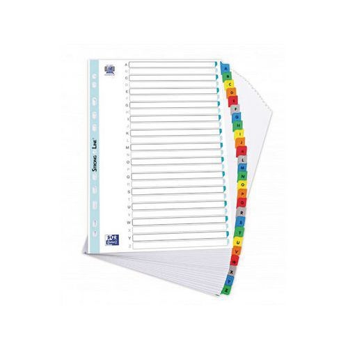 OXFORD Intercalaires Alphabétiques A4 26 Positions Carte Epaisseur 170g Blanc - Image principale