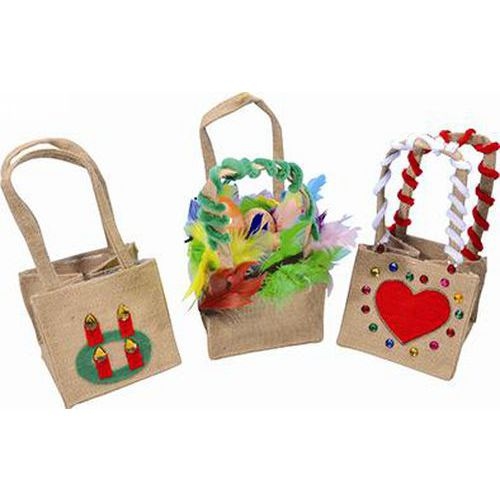 Sacs à fleurs en toile de jute - Image 2