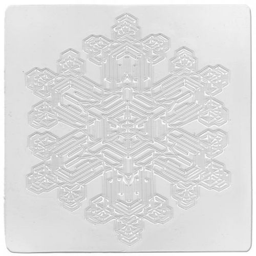Lot 6 plaques relief flocons de différentes formes 17,5 x 17,5 cm. - Image 4