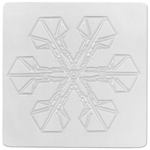 Lot 6 plaques relief flocons de différentes formes 17,5 x 17,5 cm. - Image 6