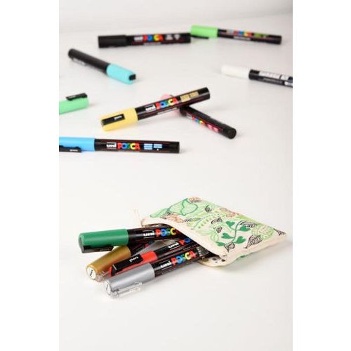 Boîte 8 marqueurs Posca assortis, pointe conique fine 1.3 mm - Image 3