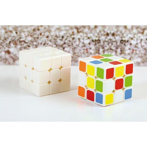Cube magique à décorer en plastique blanc 5.5 cm - Image 2