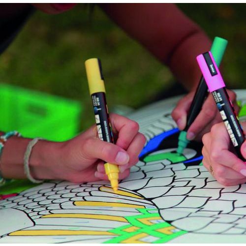 Marqueur POSCA PC5M pointe moyenne ogive 1,8 -2,5 mm - JAUNE - Image 2