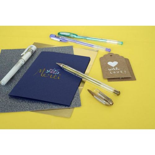 Stylo Gel fantaisie Uni-ball Signo (Pochette de 4) - Or - Image 2