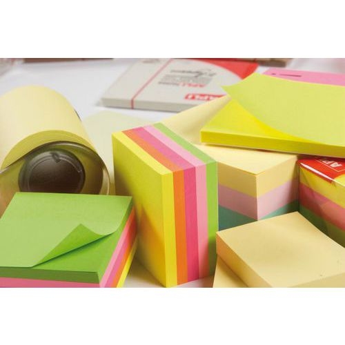 Bloc 100 feuilles de notes repositionnables 75x75mm jaune - Image 3