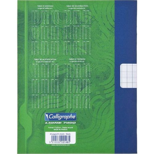 Cahier brouillon gamme écologique 56g 96 pages seyes 17x22 cm - Image 2