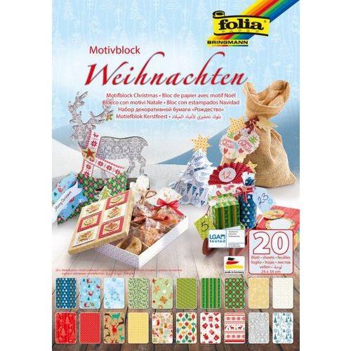 Bloc 20 feuilles 24x34 cm 270 g motif noël - Image 3
