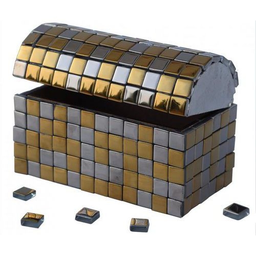 Pot 250 g mosaïque verre - argent - Image 2