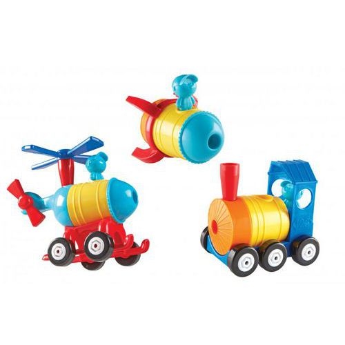 Jeu de construction fusée train hélicoptère - Image 2