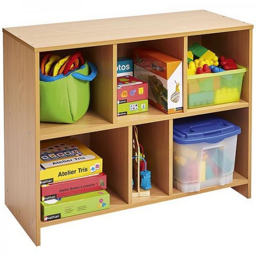 Meuble bas à grandes cases - Teinte Hêtre - Image 2