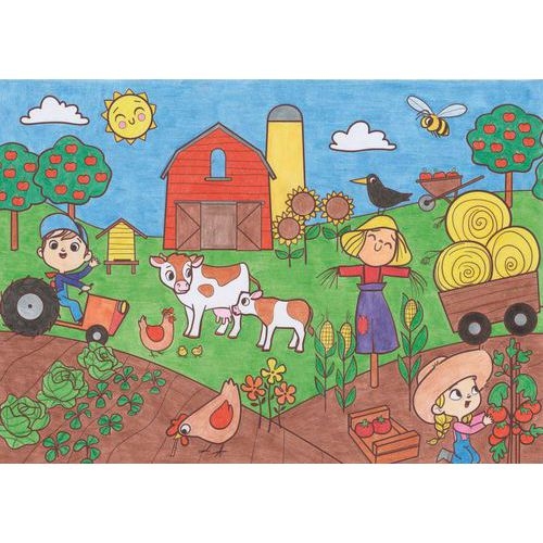 Papier spécial affiche Graffy Roll 90 g - Petit monde agricole - Image 2
