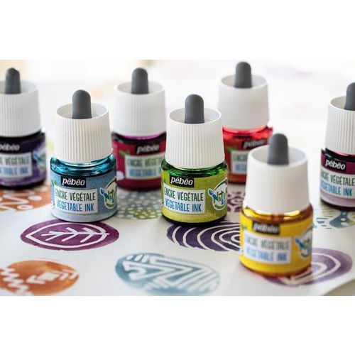 Set 5 flacons encre à dessiner végétale avec pipette 45 ml - Image 4