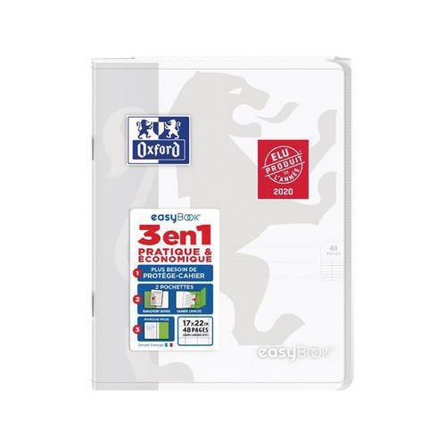 OXFORD Cahier EasyBook 17x22cm Grands Carreaux Seyès 48 Pages Agrafées Couverture Polypro Coloris Assortis - Image 5