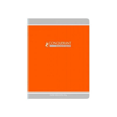 CONQUERANT Cahier Classique 17x22cm Grands Carreaux Seyès 60 Pages Agrafées Couverture Carte Recyclée Coloris - Image 4