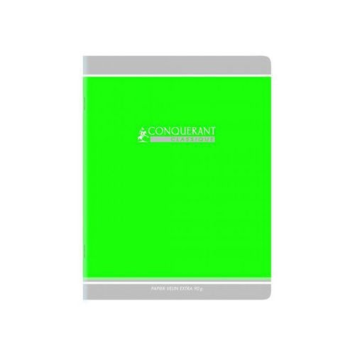 CONQUERANT Cahier Classique 17x22cm Grands Carreaux Seyès 60 Pages Agrafées Couverture Carte Recyclée Coloris - Image 2