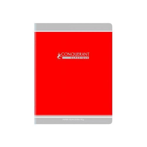 CONQUERANT Cahier Classique 17x22cm Grands Carreaux Seyès 60 Pages Agrafées Couverture Carte Recyclée Coloris - Image 3