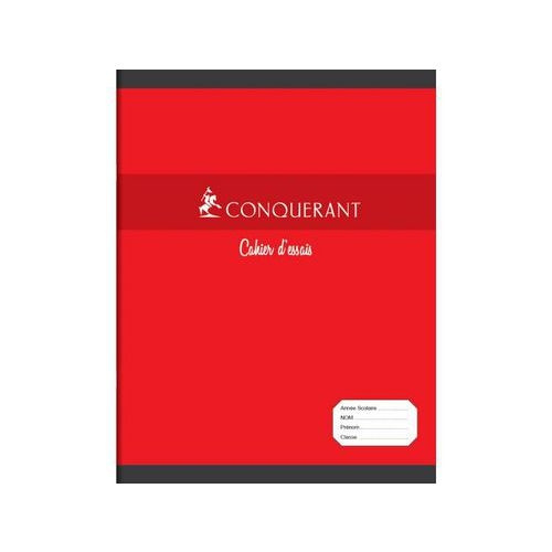 CONQUERANT Cahier d'Essais 17x22cm Grands Carreaux Seyès 96 Pages Agrafées Couverture Carte Coloris Assortis - Image 4