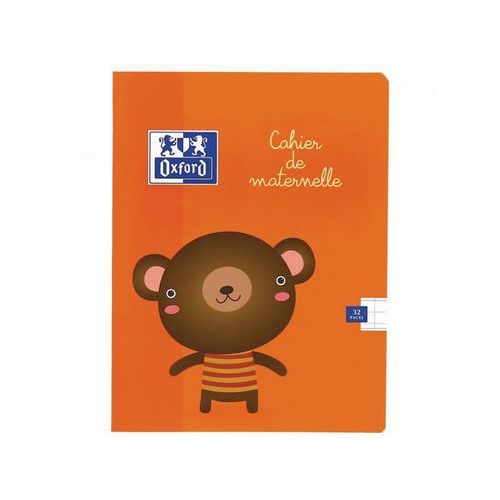 OXFORD Cahier Maternelle 17x22cm Réglure Double Ligne 3/10mm 32 Pages Agrafées Couverture Carte Coloris Assort - Image 2