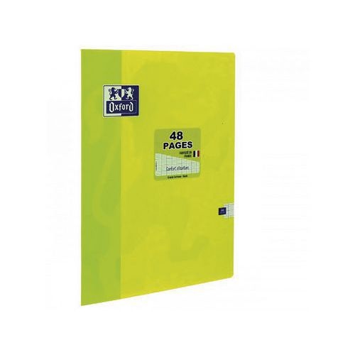 OXFORD Cahier Color Life 24x32cm Grands Carreaux Seyès 48 Pages Agrafées Couverture Carte Coloris Assortis - Image 2