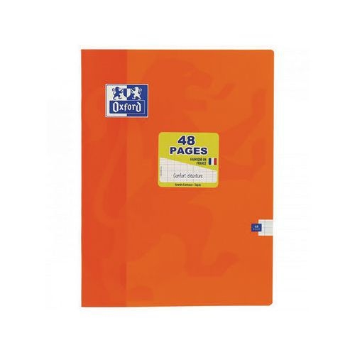 OXFORD Cahier Color Life 24x32cm Grands Carreaux Seyès 48 Pages Agrafées Couverture Carte Coloris Assortis - Image 3