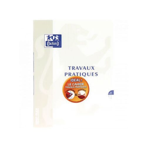 OXFORD Cahier de Travaux Pratiques OpenFlex 24x32cm Grands Carreaux Seyès/Uni Blanc 80 Pages Agrafées Couvertu - Image 3