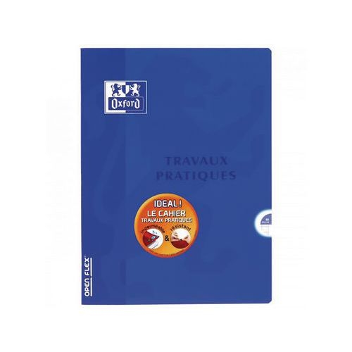 OXFORD Cahier de Travaux Pratiques OpenFlex 24x32cm Grands Carreaux Seyès/Uni Blanc 80 Pages Agrafées Couvertu - Image 4