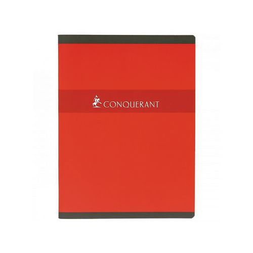 CONQUERANT Cahier 24x32cm Grands Carreaux Seyès 96 Pages Agrafées Couverture Carte Coloris Assortis - Image 3