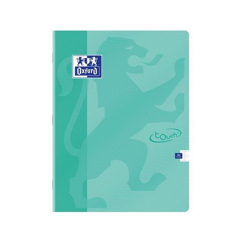 OXFORD Cahier Touch' 24x32cm Grands Carreaux Seyès 96 Pages Agrafées Couverture Carte Coloris Assorti - Image 3