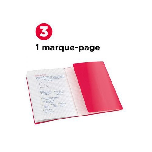 OXFORD Cahier EasyBook 24x32cm Grands Carreaux Seyès 96 Pages Agrafées Couverture Polypro Violet - Image 2