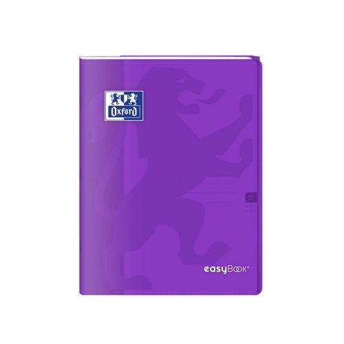 OXFORD Cahier EasyBook 24x32cm Grands Carreaux Seyès 96 Pages Agrafées Couverture Polypro Violet - Image 3