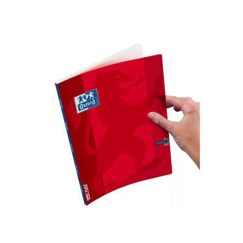 OXFORD Cahier OpenFlex 24x32 Grands Carreaux Seyès 96 Pages Agrafées Couverture Polypro Rouge - Image 3