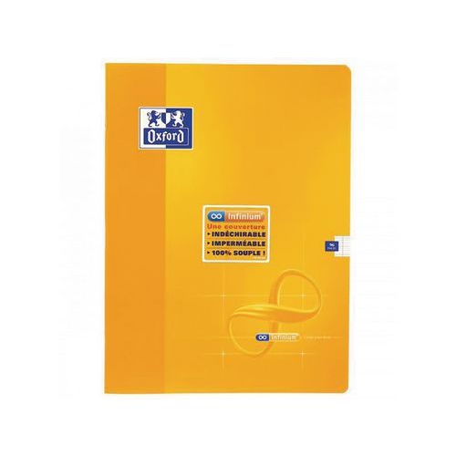 OXFORD Cahier Infinium 24x32cm Grands Carreaux Seyès 96 Pages Agrafées Couverture Synthétique Coloris Assortis - Image 4