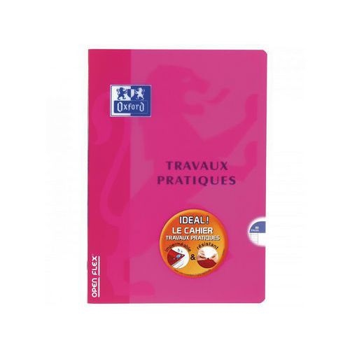 OXFORD Cahier de Travaux Pratiques OpenFlex A4 Grands Carreaux Seyès/Uni Blanc 80 Pages Agrafées Couverture Po - Image 4