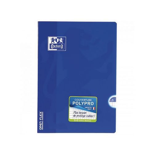 OXFORD Cahier OpenFlex A4 Petits Carreaux 5mm Margés 96 Pages Agrafées Couverture Polypro Coloris Assortis - Image 2