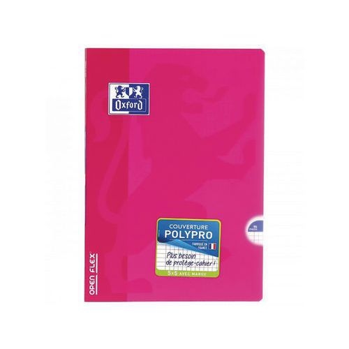 OXFORD Cahier OpenFlex A4 Petits Carreaux 5mm Margés 96 Pages Agrafées Couverture Polypro Coloris Assortis - Image 3