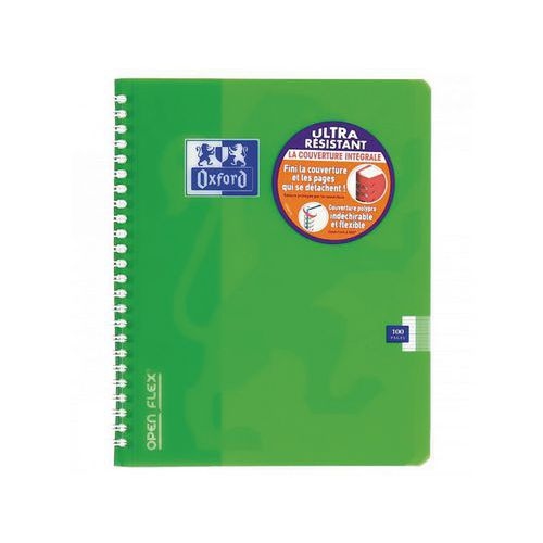 OXFORD Cahier OpenFlex 17x22cm Grands Carreaux Seyès 100 Pages Reliure Intégrale Couverture Polypro Coloris As - Image 5