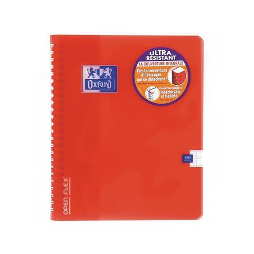 OXFORD Cahier OpenFlex 17x22cm Grands Carreaux Seyès 180 Pages Reliure Intégrale Couverture Polypro Coloris As - Image 4
