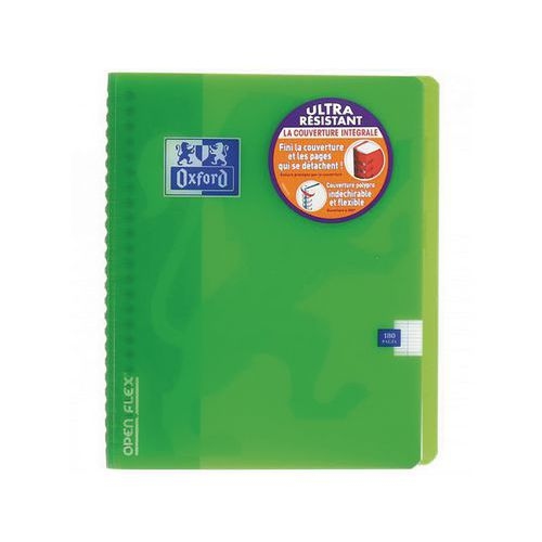 OXFORD Cahier OpenFlex 17x22cm Grands Carreaux Seyès 180 Pages Reliure Intégrale Couverture Polypro Coloris As - Image 3