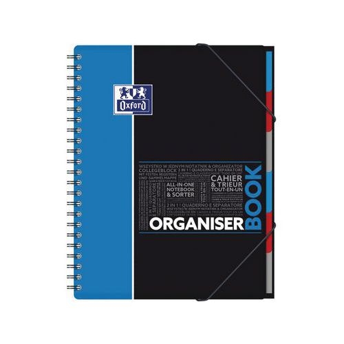 OXFORD Cahier Etudiants Organiserbook A4+ Ligné 7mm 160 Pages Reliure Intégrale Couverture Polypro Coloris Ass - Image 2