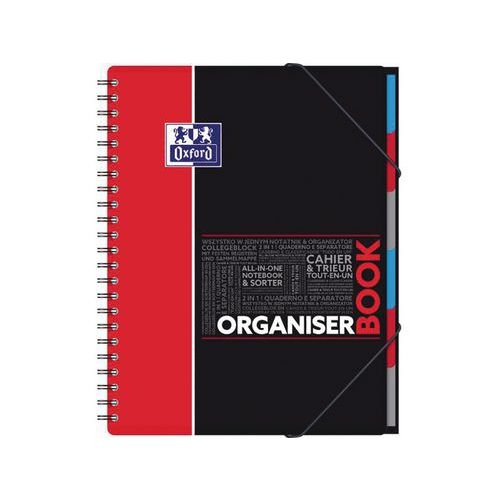 OXFORD Cahier Etudiants Organiserbook A4+ Ligné 7mm 160 Pages Reliure Intégrale Couverture Polypro Coloris Ass - Image 3