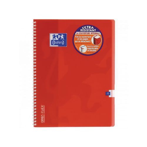 OXFORD Cahier OpenFlex A4 Grands Carreaux Seyès 100 Pages Reliure Intégrale Couverture Polypro Coloris Assorti - Image 5