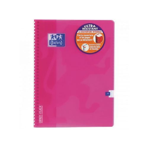 OXFORD Cahier OpenFlex A4 Grands Carreaux Seyès 180 Pages Reliure Intégrale Couverture Polypro Coloris Assorti - Image 4