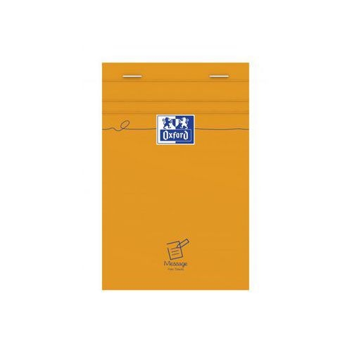OXFORD Bloc-Notes Orange 11x17cm Réglure Message 80 Feuilles Agrafées Couverture Carte Enduite Orange - Image 4