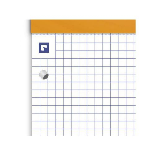 OXFORD Bloc-Notes Perforé Orange A4+ Petits Carreaux 5mm 80 Feuilles Agrafées Couverture Carte Enduite Orange - Image 4